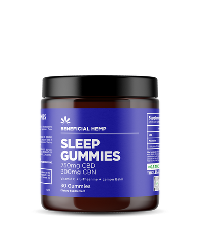 Beneficial Hemp CBD SLEEP GUMMIES with CBN, Vitamin C + L Theanine + Lemon Balm